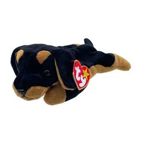 TY Beanie Baby Babies DOBY the Doberman Dog Puppy RETIRED Vintage Tush Tag Stamp